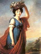 elisabeth vigee-lebrun Princess Eudocia Ivanovna Galitzine as Flora 1799 oil on canvas